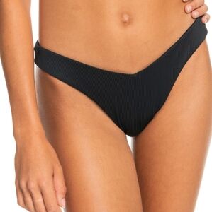 Roxy Black Ribbed V-Front Bikini Bottom